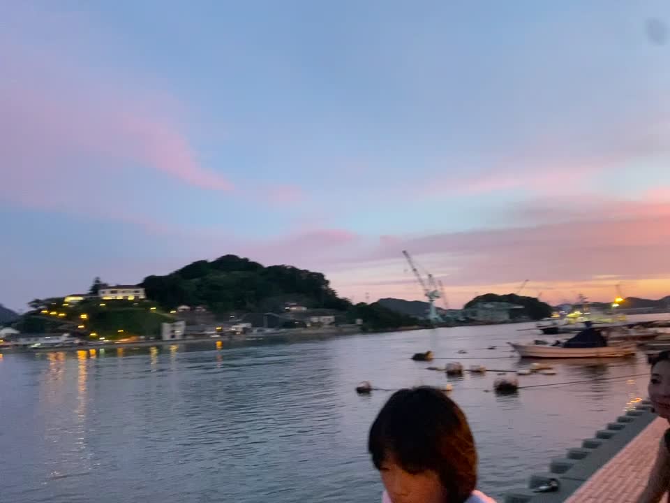 尾道の夕焼けと港2