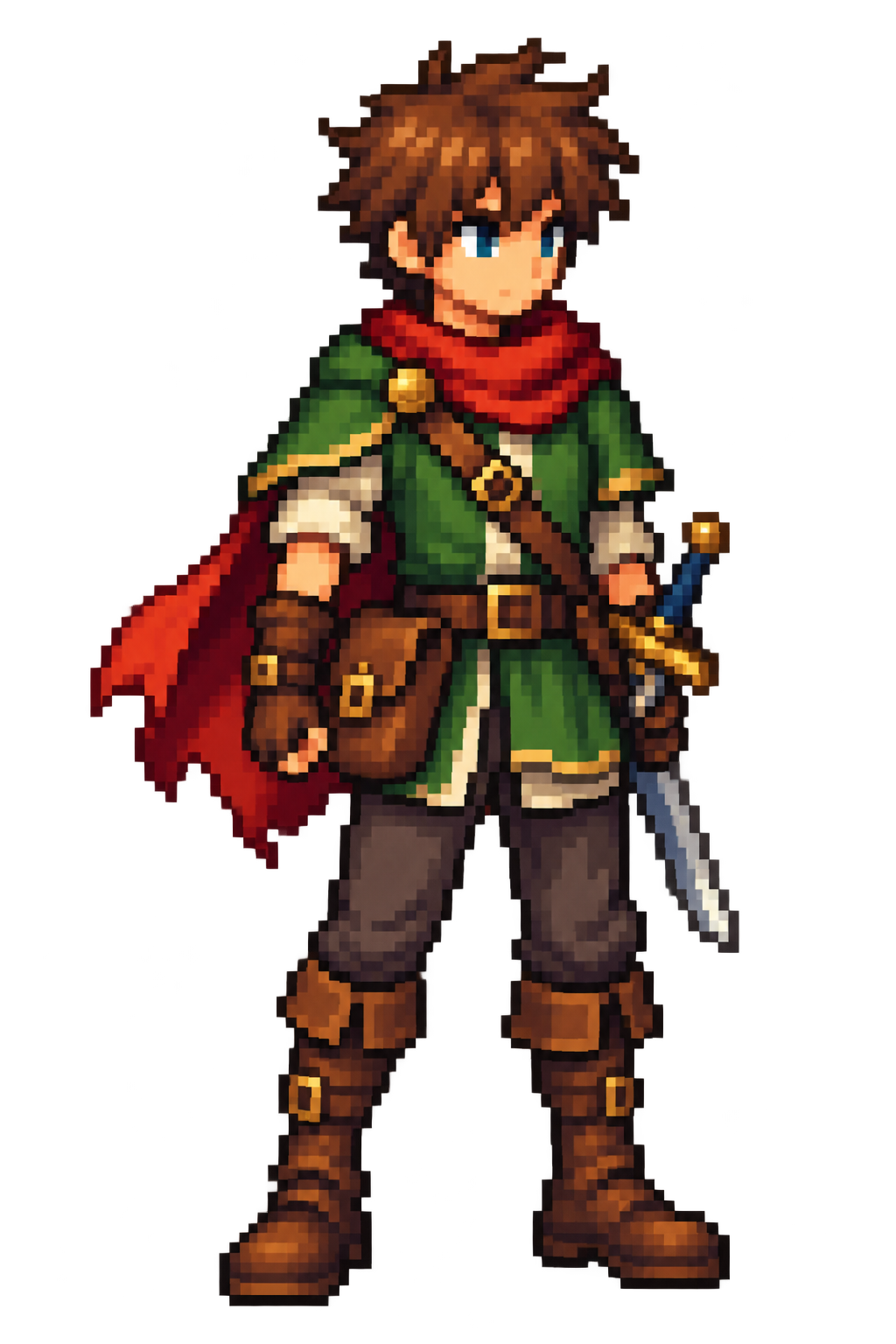 Codexで生成したレトロゲーム風ドット絵の冒険者キャラクター
