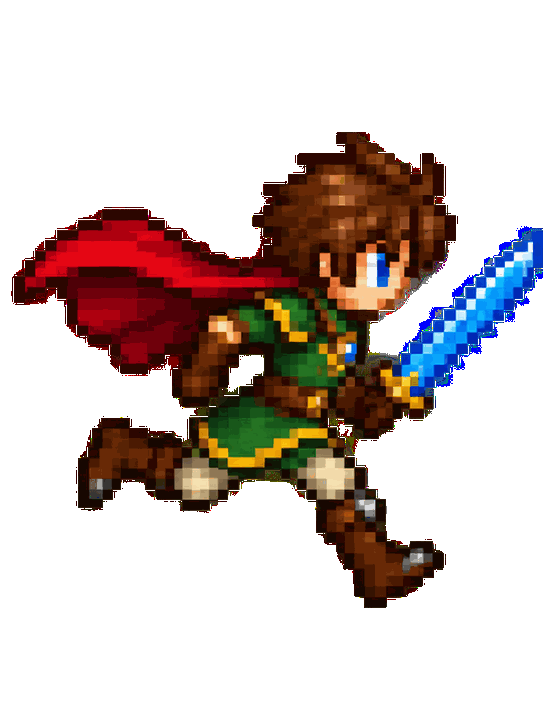 Codexで生成したドット絵勇者の走行アニメーション