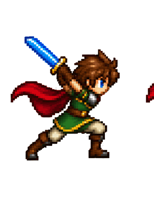 Codexで生成したドット絵勇者の剣振りアニメーション