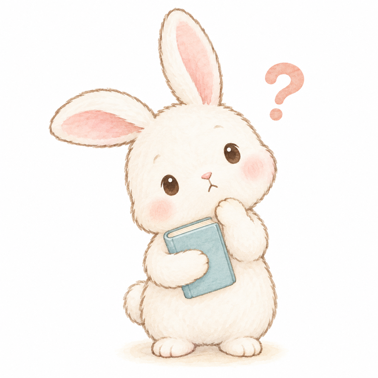 考え中のうさぎ
